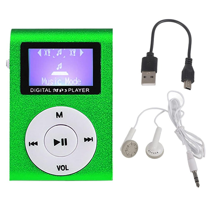 Metal Mini Mp3 Player With Screen Earphone+Cable