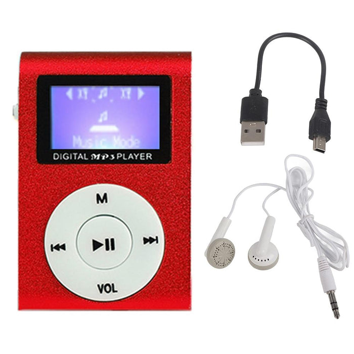Metal Mini Mp3 Player With Screen Earphone+Cable