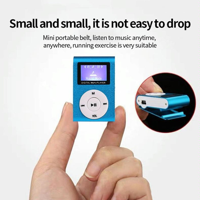Metal Mini Mp3 Player With Screen Earphone+Cable