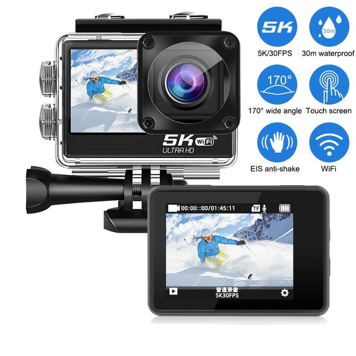 5k/30fps Wifi Hd Anti Shake Remote Touch Dual Screen Ip68