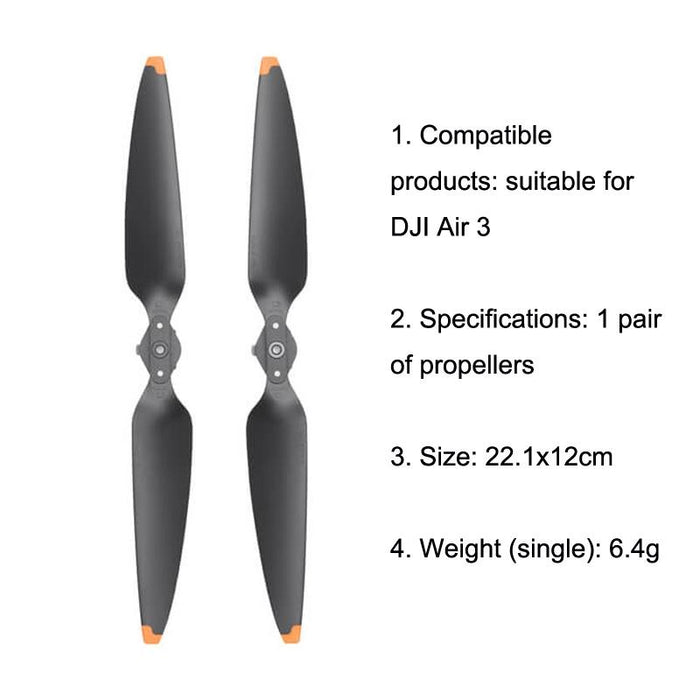 1 Pair Of Dji Air 3 Noise Reduction Propellers