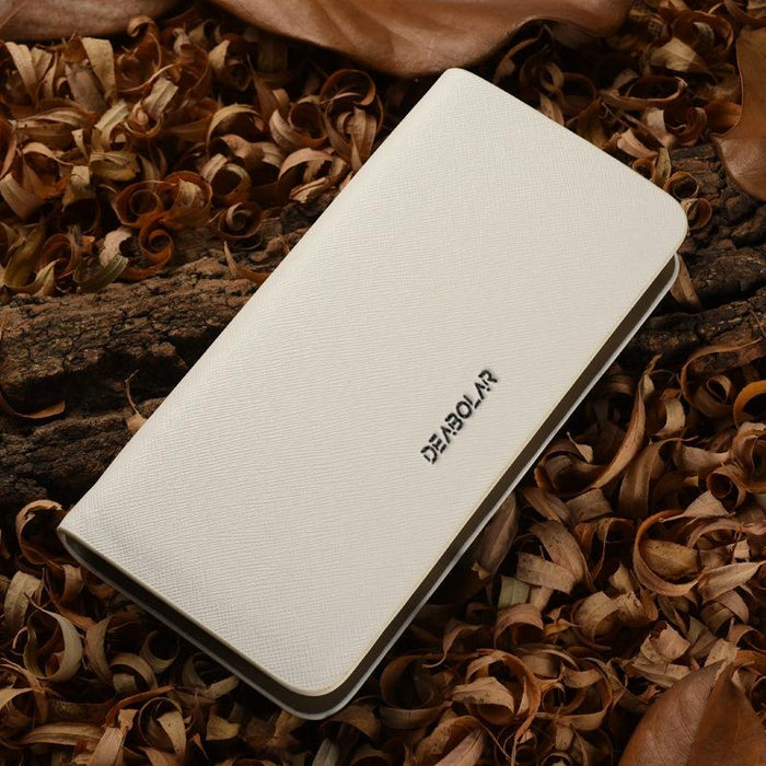 Long Saffiano Leather Wallet Large Capacity Multi-Compartment Zip Clutch