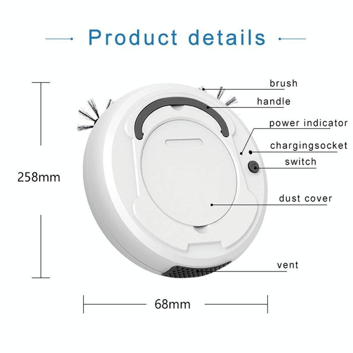 3-in-1 1800pa Smart Cleaning Robot Rechargeable Auto