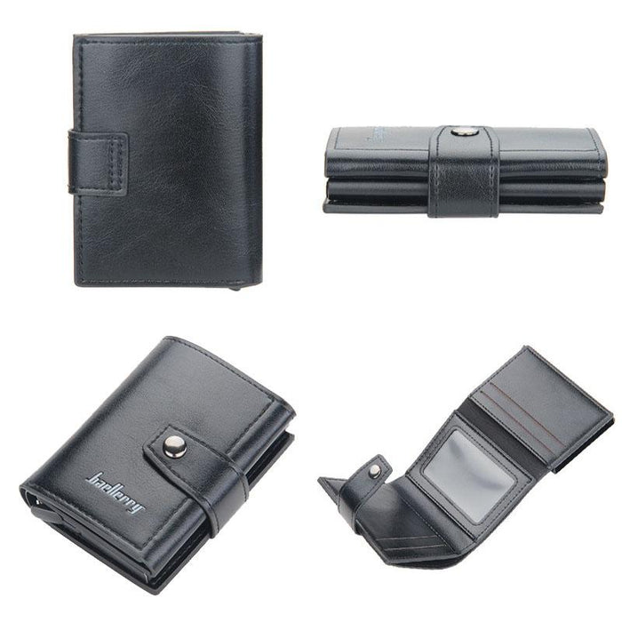 Secure Rfid Pop Up Card Wallet with Metal Shell