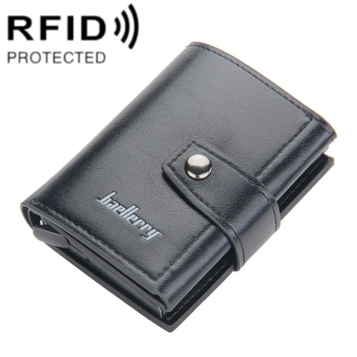 Secure Rfid Pop Up Card Wallet with Metal Shell