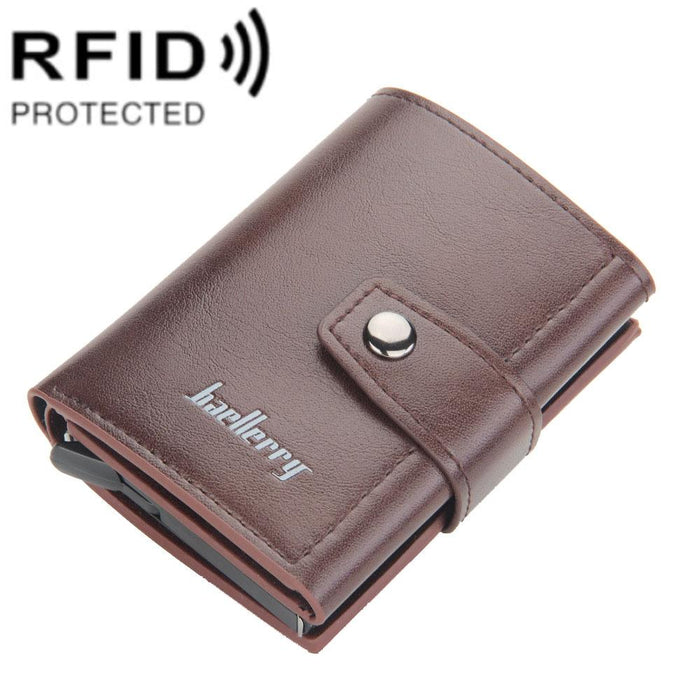 Secure Rfid Pop Up Card Wallet with Metal Shell