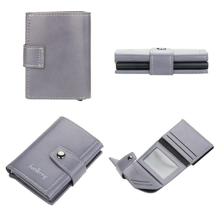Secure Rfid Pop Up Card Wallet with Metal Shell
