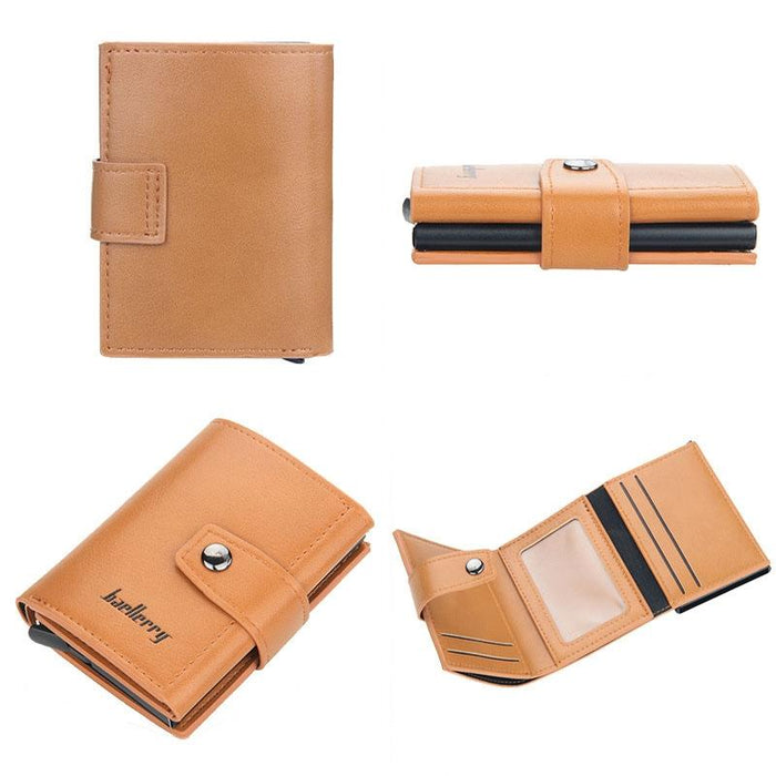 Secure Rfid Pop Up Card Wallet with Metal Shell