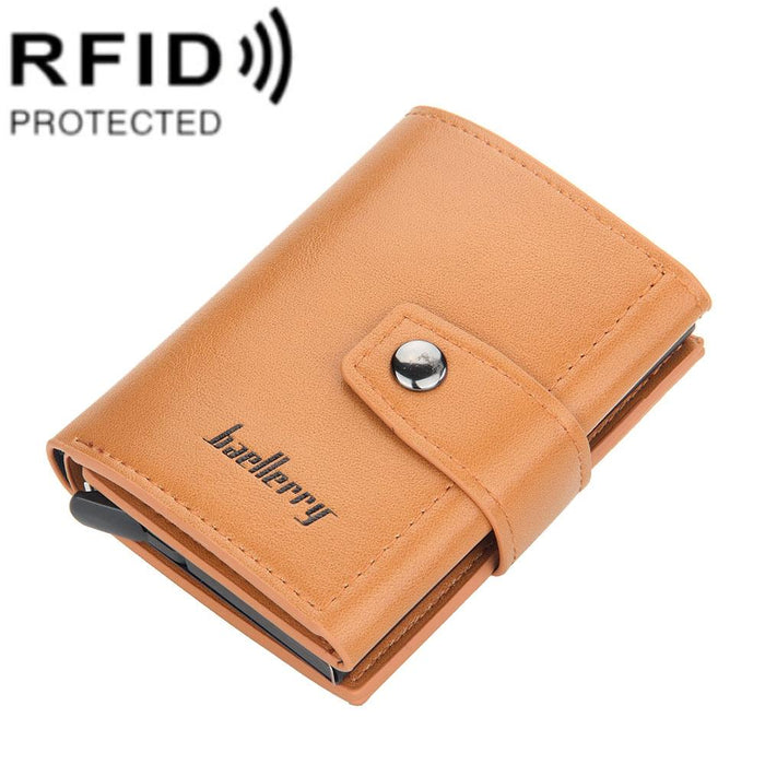 Secure Rfid Pop Up Card Wallet with Metal Shell