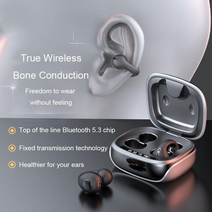 Jx80 Tws Wireless Bone Conduction Clip-On Ear Noise Reduction Bluetooth Headset