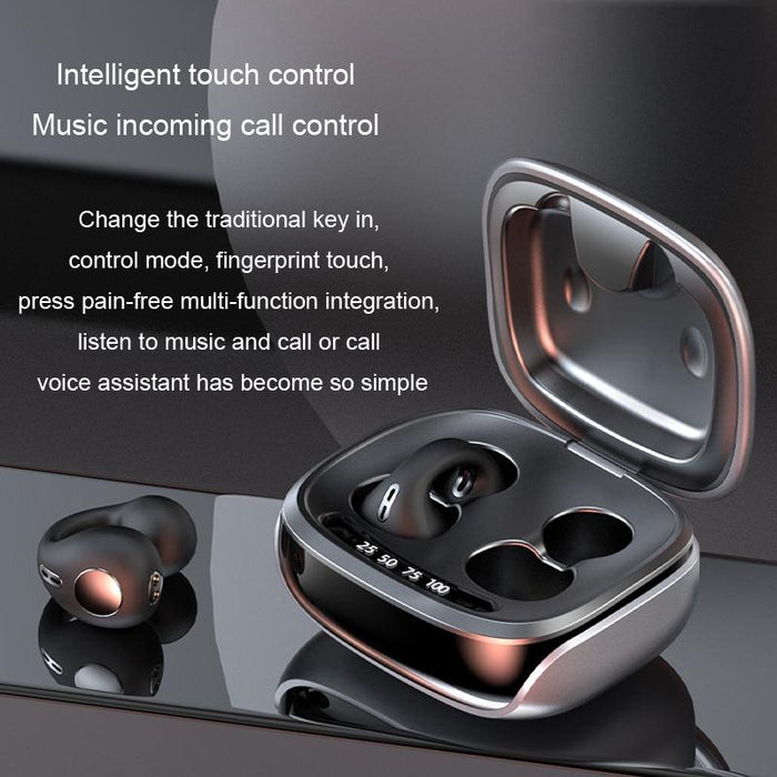 Jx80 Tws Wireless Bone Conduction Clip-On Ear Noise Reduction Bluetooth Headset