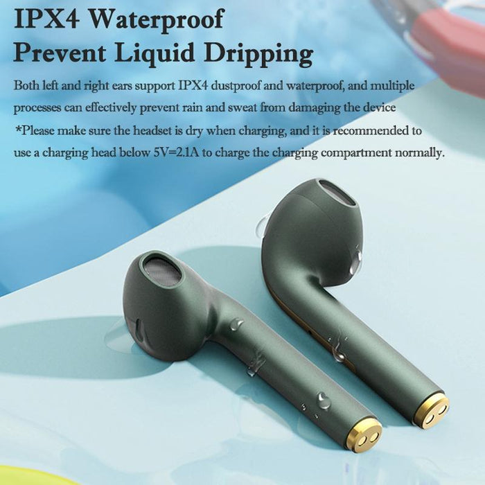 J18 Bluetooth 5.0 Tws In-Ear Wireless Long Battery Life Earphones Blue