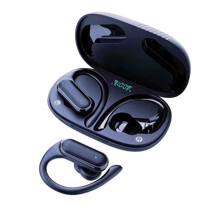 A520 Led Digital Display Wireless Ear-Mounted Noise Reduction Bluetooth Headset Blue