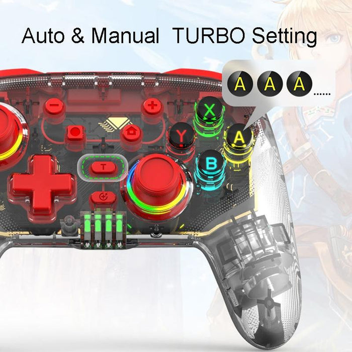 For Ps3 / Ps4 Dual Vibration Wireless Gamepad With Rgb Lights