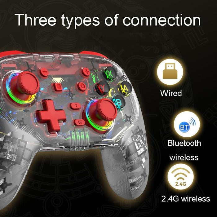 For Ps3 / Ps4 Dual Vibration Wireless Gamepad With Rgb Lights