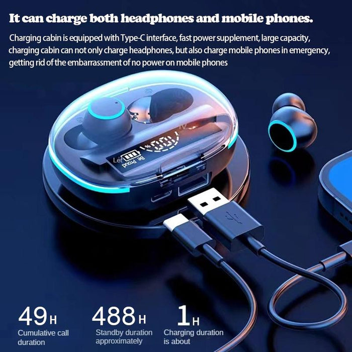 In-Ear Binaural Noise Reduction Wireless Bluetooth Earphones With Power Bank Function