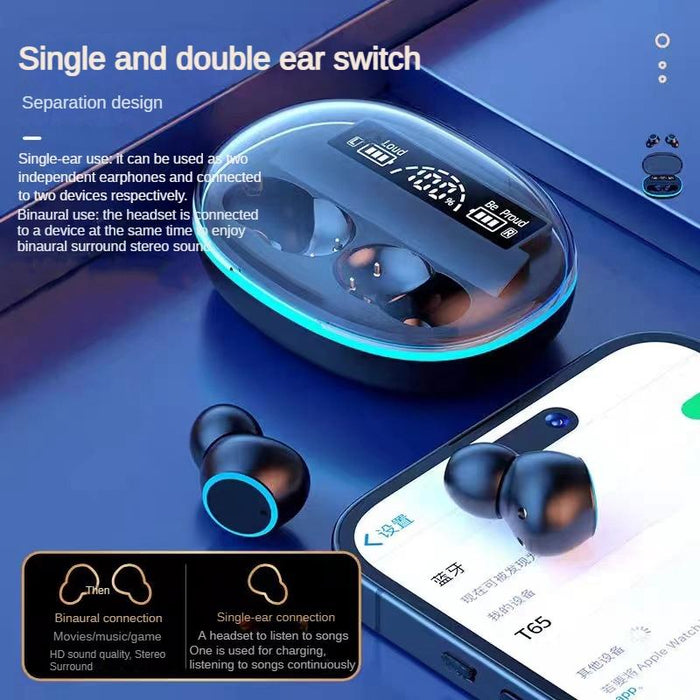 In-Ear Binaural Noise Reduction Wireless Bluetooth Earphones With Power Bank Function