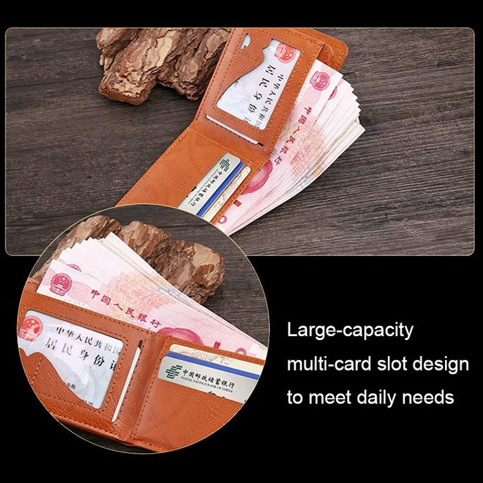 Retro Dollar Pattern Magnetic Buckle Multi-Card Slot Wallet