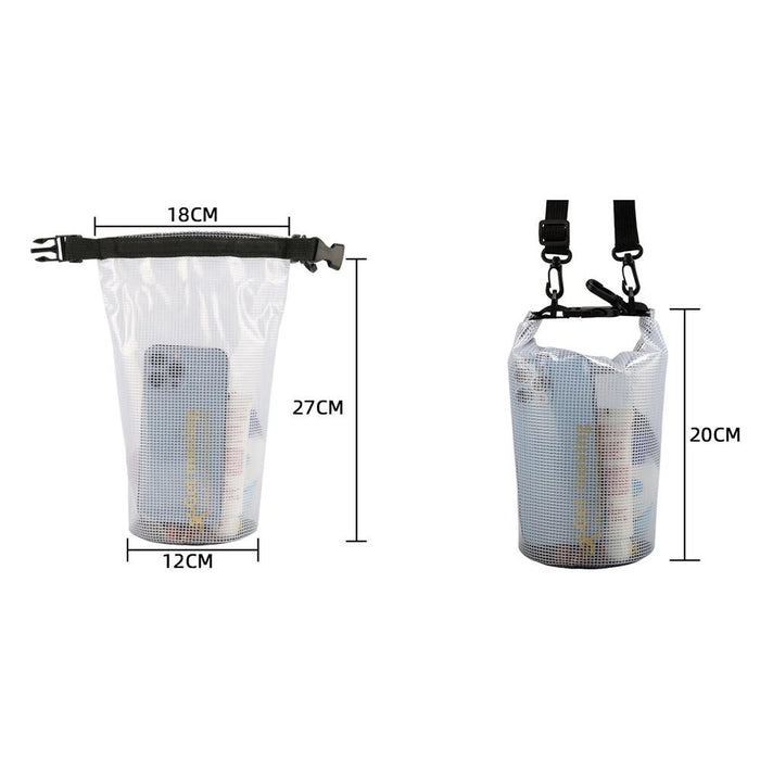 2L Waterproof Bag For Beach Rafting And Swimming Translucent Design