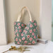 Floral Bag Casual Tote Large Capacity Corduroy Handbag