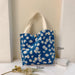 Floral Bag Casual Tote Large Capacity Corduroy Handbag