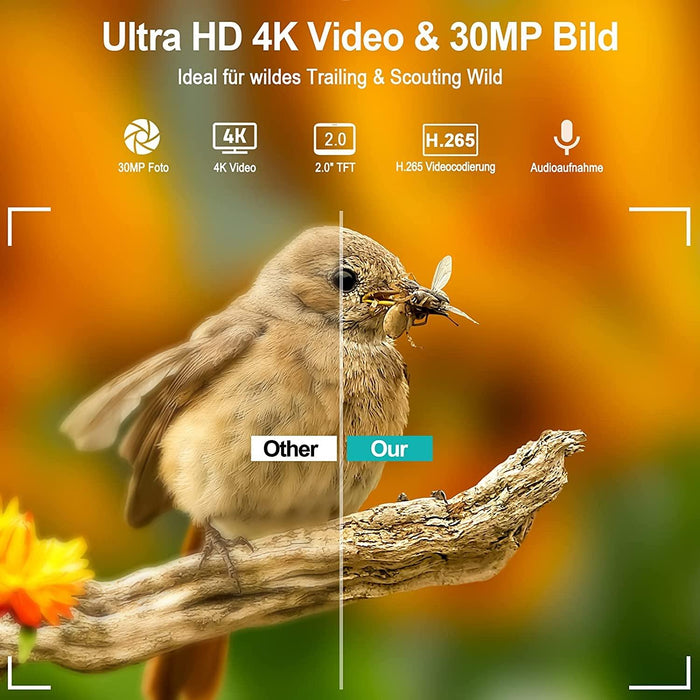 36mp 4k 4g Hunting Camera with App Control for Remote