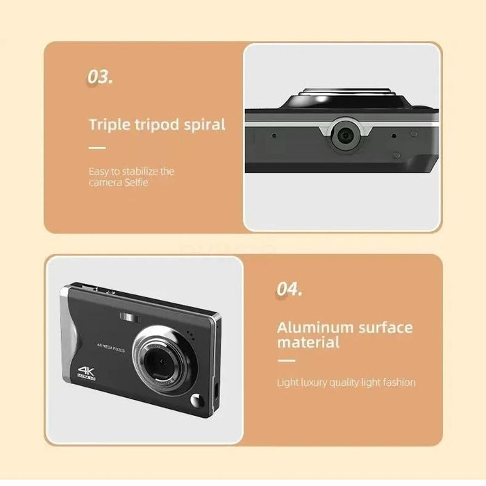 3.0-inch Autofocus 4k Hd Digital Camera with Screen
