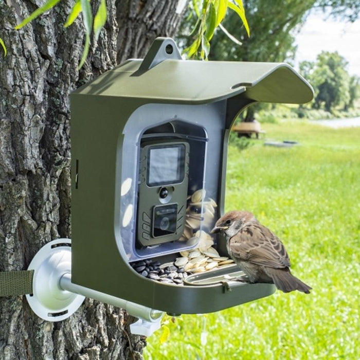 Bc303 Bird Feeder Outdoor Trail Camera Bird Watching Camera With Motion Sensor Army Green