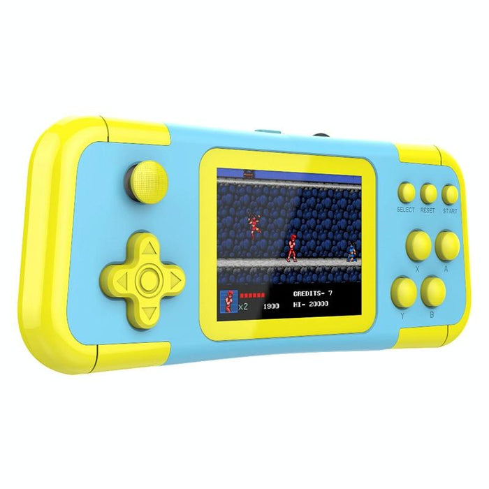 A12 3.0-Inch Hd Colorful Screen Retro Handheld Game Console With 666 Built-In Games - Double Black Blue