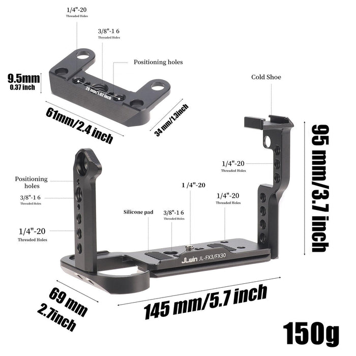 For Sony Fx30 Fx3 Camera Jlwin Protection Cage Stabilizer Rig - Only Rabbit Cage