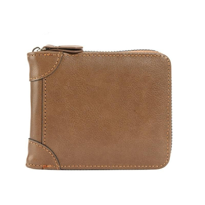 Rfid-protected Men Zip Wallet - Secure & Stylish