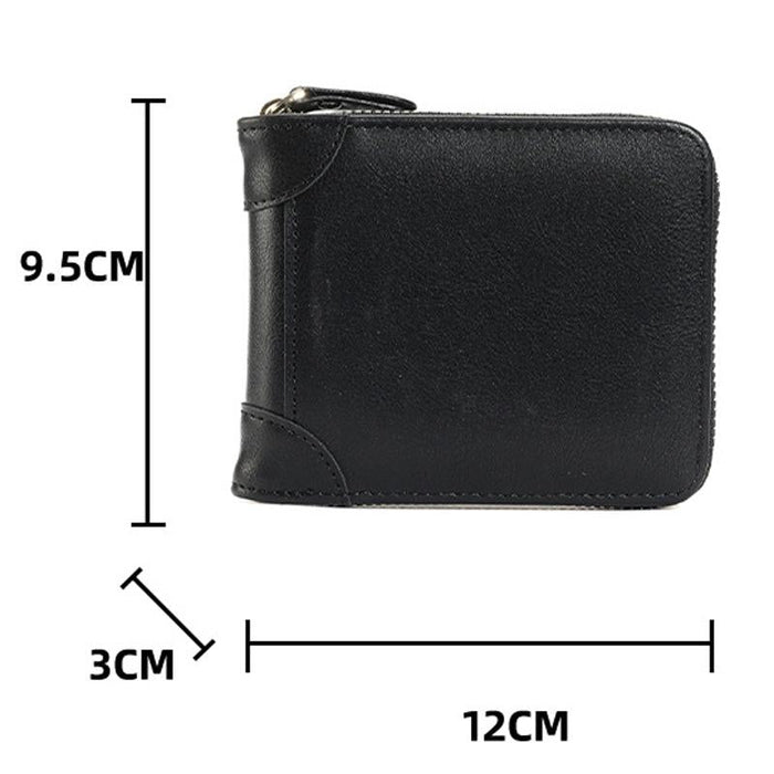 Rfid-protected Men Zip Wallet - Secure & Stylish