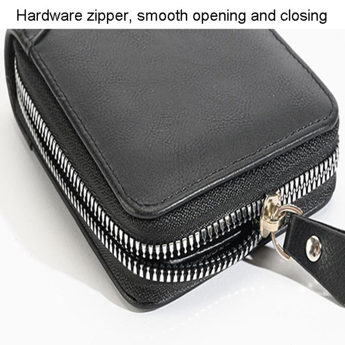 Rfid-protected Men Zip Wallet - Secure & Stylish