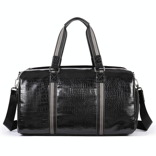 Leather Duffel Multifunctional Traveling Bag 4009 Crocodile