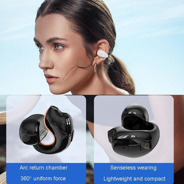 Clip-On Single Ear Bluetooth Earphone Wireless Earphone For Sports And Gaming