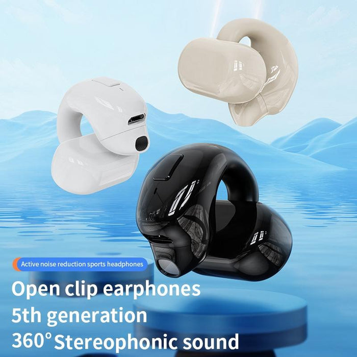 Clip-On Single Ear Bluetooth Earphone Wireless Earphone For Sports And Gaming