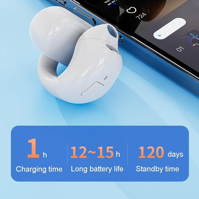 Clip-On Single Ear Bluetooth Earphone Wireless Earphone For Sports And Gaming