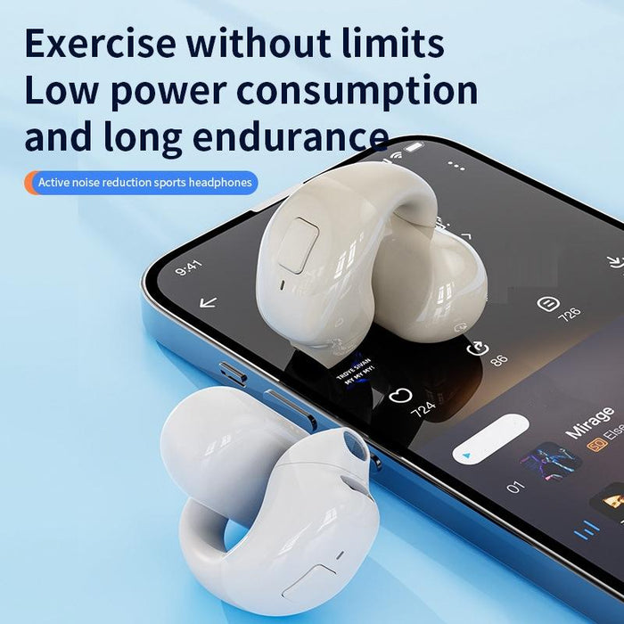 Clip-On Single Ear Bluetooth Earphone Wireless Earphone For Sports And Gaming