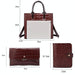 3 In 1 Women Handbag Simple Versatile Crocodile Pattern