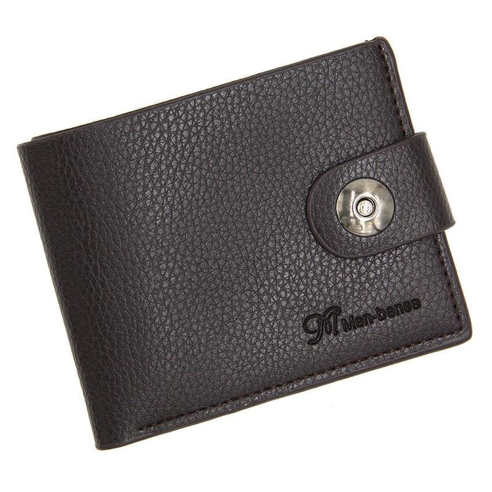 Menbense Men Short Magnetic Clasp Wallet Multi-Card Coin Purse