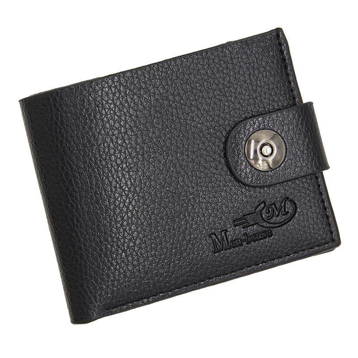 Menbense Men Short Magnetic Clasp Wallet Multi-Card Coin Purse