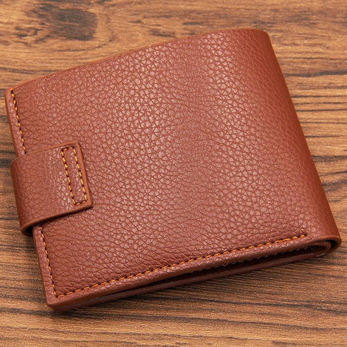Menbense Men Short Magnetic Clasp Wallet Multi-Card Coin Purse