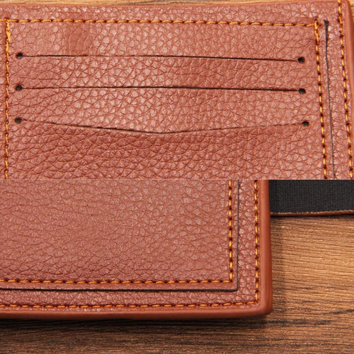 Menbense Men Short Magnetic Clasp Wallet Multi-Card Coin Purse