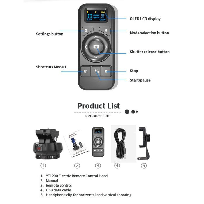 Yt1200 Electric Gimbal Multifunctional Live Dual-Shaft Control