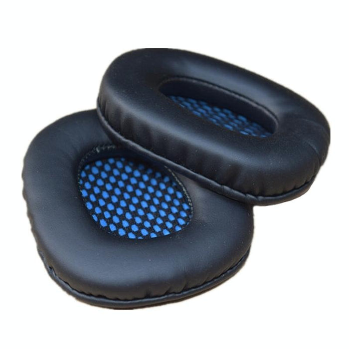 2Pcs For Sades Sa-901/922/708/906I Sponge Headset Cover Leather Earmuffs Blue Mesh Model