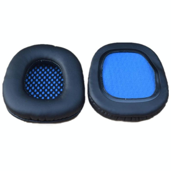 2Pcs For Sades Sa-901/922/708/906I Sponge Headset Cover Leather Earmuffs Blue Mesh Model