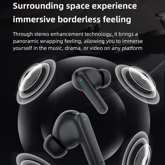 De818 Bluetooth V5.3 In-Ear Anc & Enc Noise Reduction Earphones With Charging Case