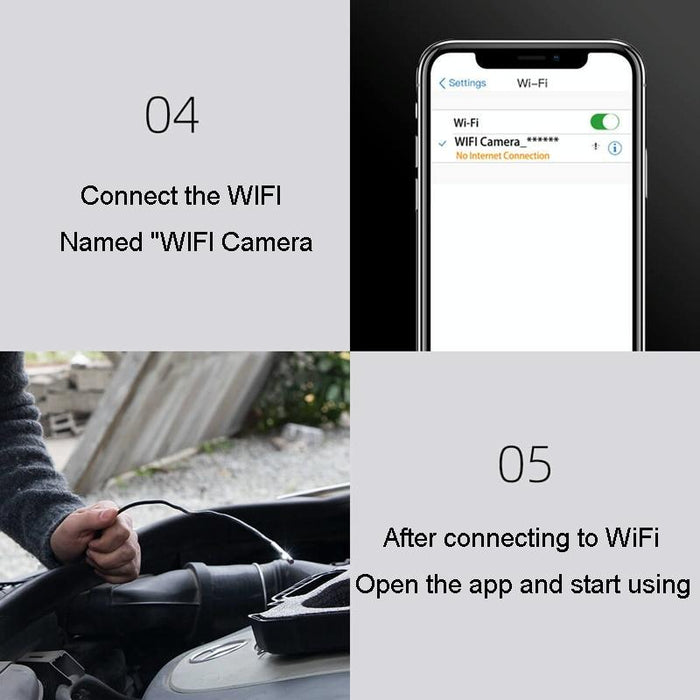 Wf150 5Mm Wifi Connected Hd Industrial Borescope Industrial Maintenance Tools