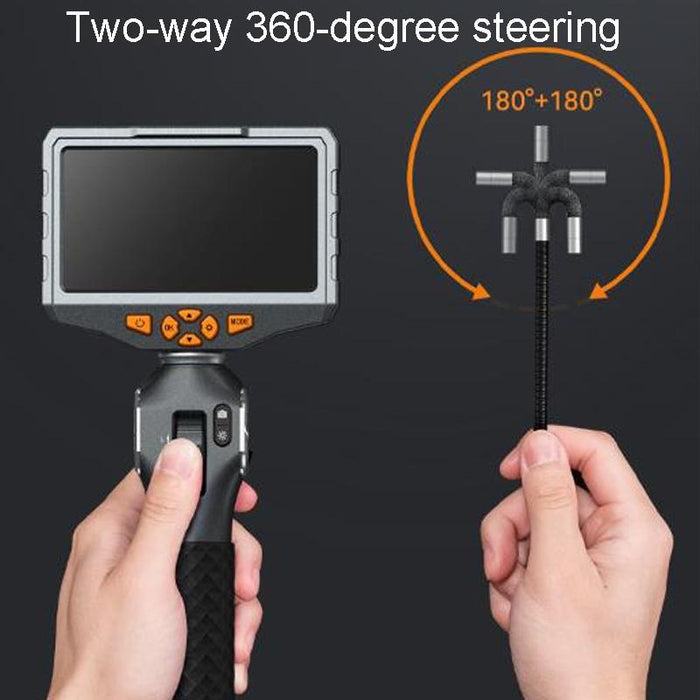 8.5Mm Lens Hd 5 Inch Large Screen 360 Degree Dual Steering Borescope Industrial Componeoverhaul