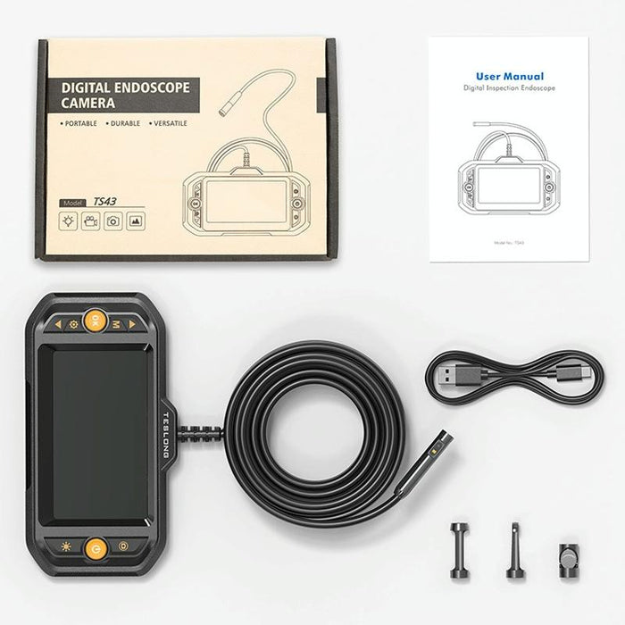 Hd Camera Probe 4.3 Inch Screen All-In-One Industrial Borescope Auto Repair Tools Specification 8.0Mm Dual Lens